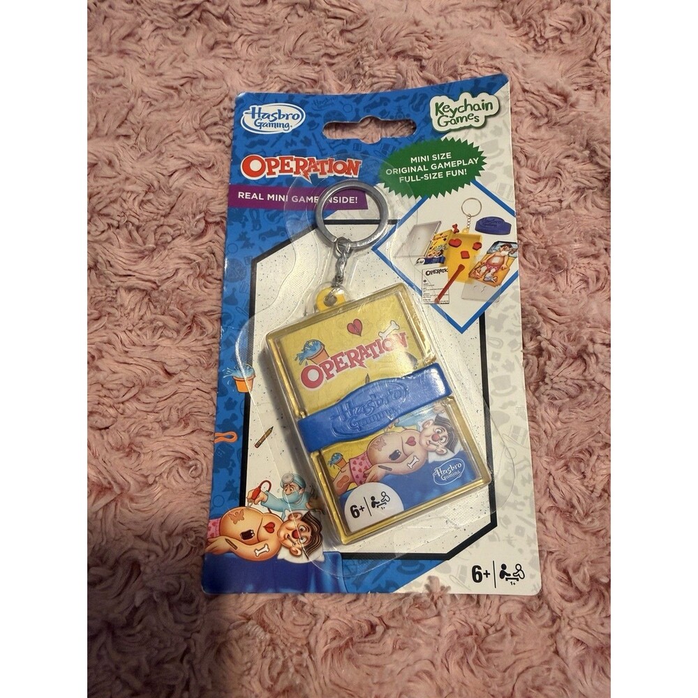 Operation Keychain Game Real Mini Game Hasbro Gaming Full Size Fun Clip
